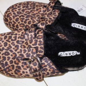Torrid Leopard Print Mules Size 8